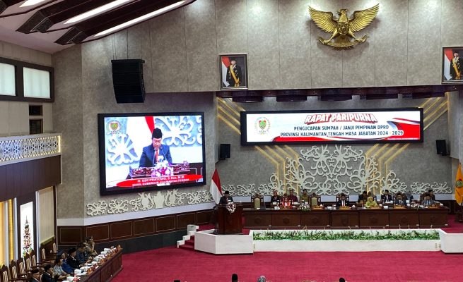 Pimpinan DPRD Kalteng 2024–2029 Dilantik, Wagub Tekankan Kolaborasi
