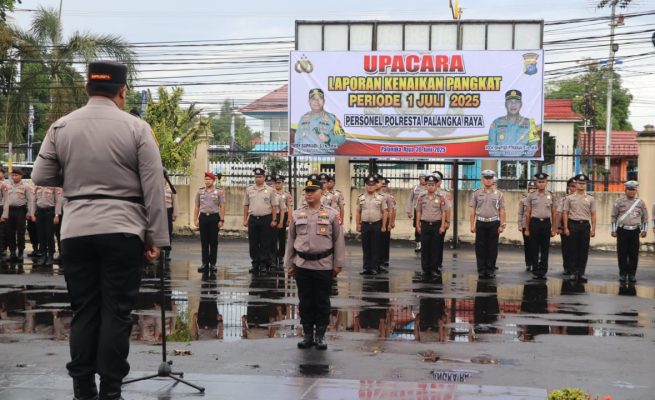 29 Personel Polresta Palangka Raya Naik Pangkat, Termasuk Kasatlantas dan Kasatreskrim