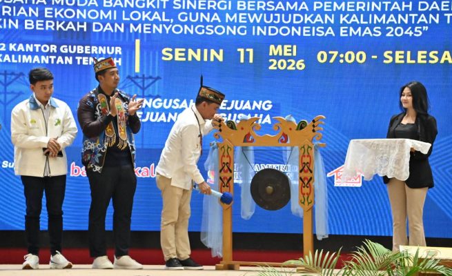 Gubernur Kalteng Agustiar Sabran saat membuka Forum Bisnis Daerah BPD HIPMI Kalteng Tahun 2026 (Foto:ist)
