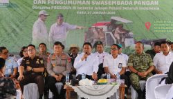 Foto Wagub Edy Pratowo saat menghadiri Panen Raya dan Pengumuman Swasembada Pangan bersama Presiden RI Prabowo Subianto secara virtual dari lahan pertanian di Jalan Alson II, Lingkar Luar Kota Palangka Raya (Foto:ist)