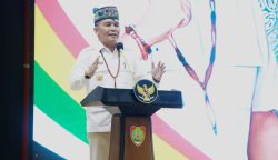 Gubernur Kalteng Agustiar Sabran saat memberikan sambutan usai meluncurkan program KHBS di Aula Jayang Tingang Kantor Gubernur (Foto:ist)
